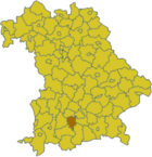 Lage des Landkreises Starnberg in Deutschland