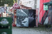 Die Installation war während der Spielzeit des Kultur-Festivals Viehhofkino zu sehen