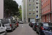 Blick auf die Entbachstraße von der Boosstraße aus