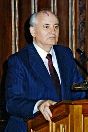 1992, der ehemalige russische Präsident Gorbatschow