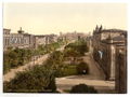 Postkarte des Straßenzugs um 1900