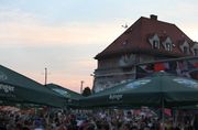 Der Bereich mit dem Biergarten