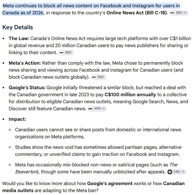 Internetsperren in Kanada