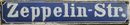 Straßennamenschild Zeppelinstraße