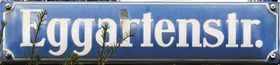 Eggartenstraßenschild.