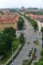 Blick vom Kirchturm der Ramersdorfer Kirche.