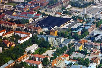 Dachauer Straße. Trambahnbahnhof. 1980.