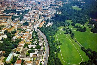 Englischer Garten und Königinstraße, 1979.