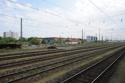 München, Laim, Gütergleisareal über der Unterführung an der Wotanstraße. Zustand April 2011.