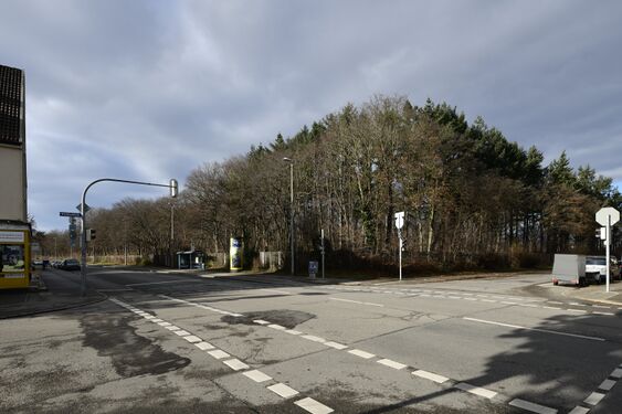 Haltestelle Willibaldstraße entlang der Senftenauerstraße - Laufweg Blumenau.