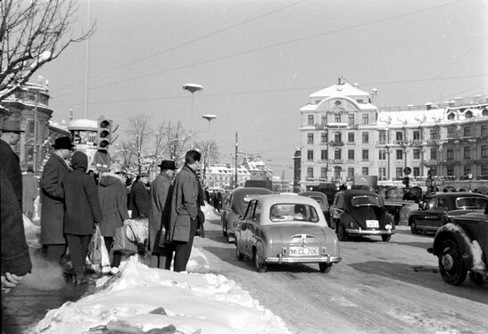 An der Sonnenstraße kurz vorm Stachus im Jahr 1959.