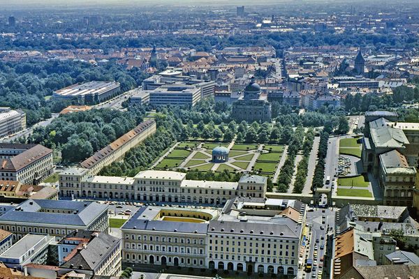 Blick über den Hofgarten im Jahr 1985. Foto: K. Schillinger