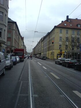 Fraunhoferstraße östlich, Zustand 2008