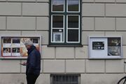 Das Theater HochX erklärt seine Solidarität mit der Kultur in der Straße. Ein Bild der Ente im Fenster