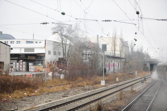 Unterwegs auf der Spange, Fahrtrichtung Laim. Dezember 2011.